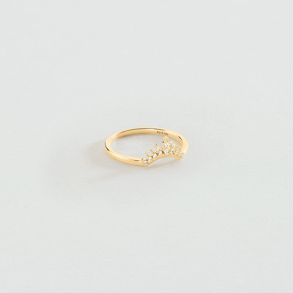 Bague fine LUCKY EYE - Cristal / Doré - Outlet  | Agatha