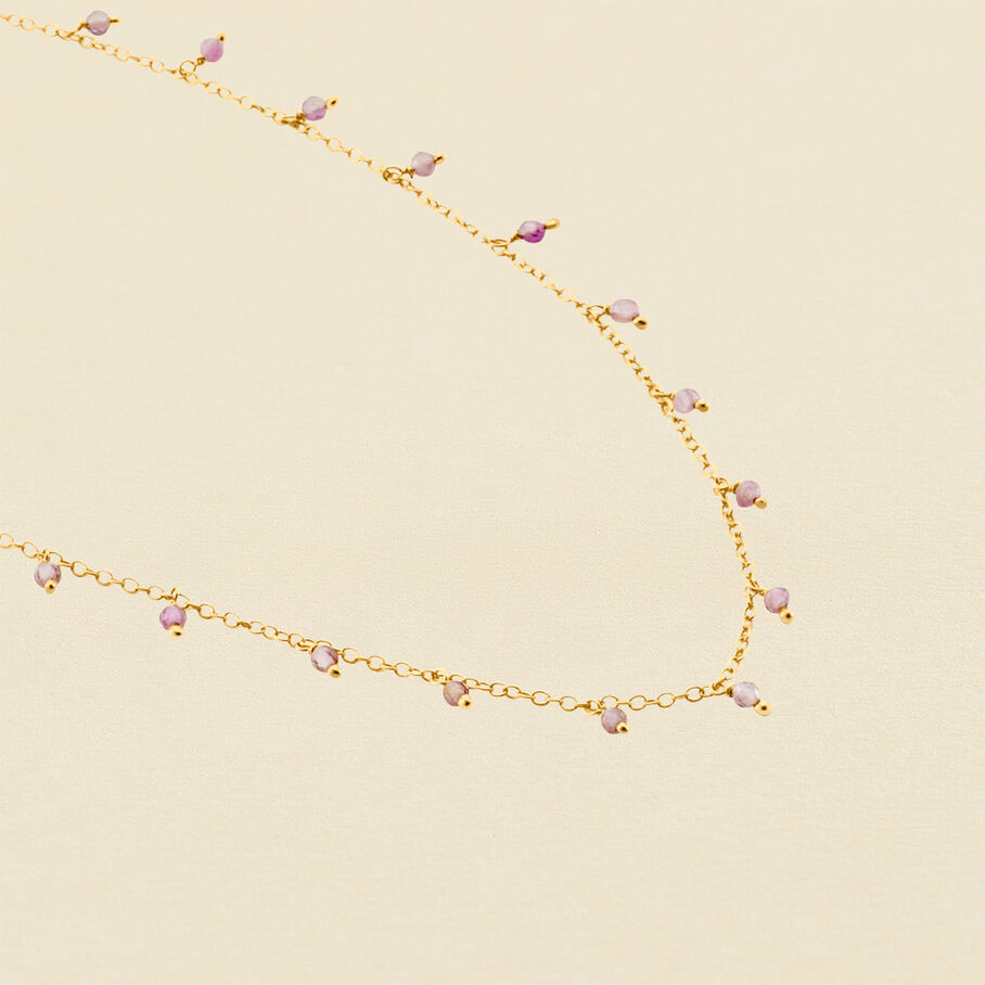 Collier ras du cou DANGLE - Améthyste - Colliers  | Agatha