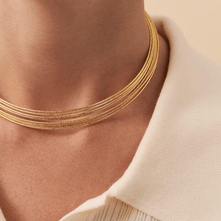 Choker MAAT - Doré - Colliers  | Agatha