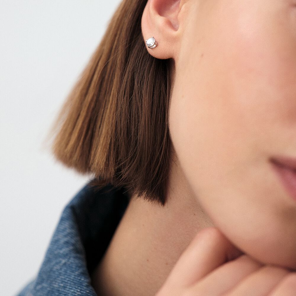 Boucles d'oreilles puces SOL - Cristal / Argent&eacute; - Boucles d'oreilles puces  | Agatha