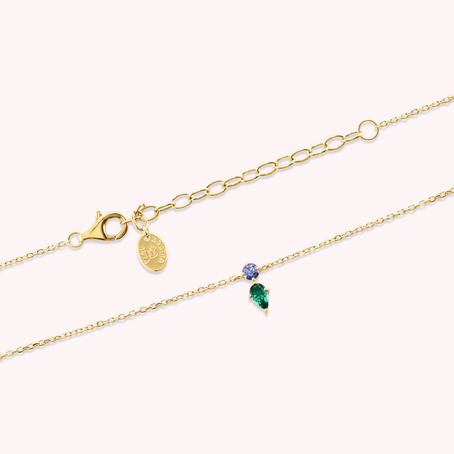 Collier ras du cou ASTRE - Vert / Doré - Colliers  | Agatha
