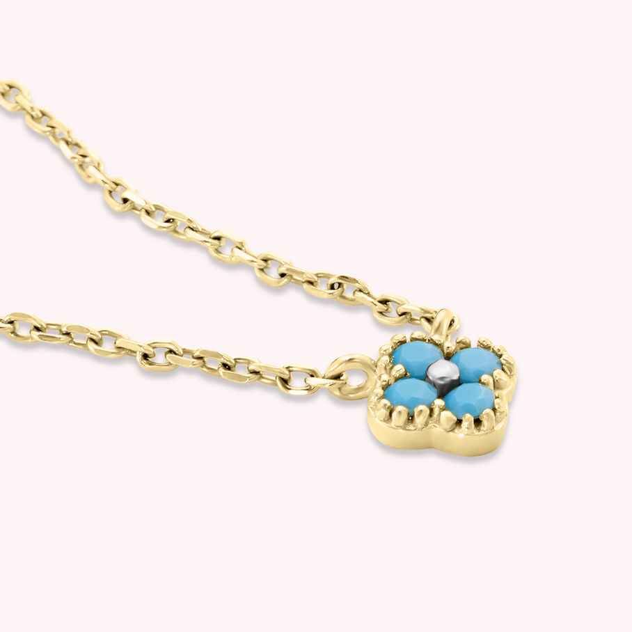 Collier ras du cou BELOVED - Turquoise / Doré - Colliers  | Agatha