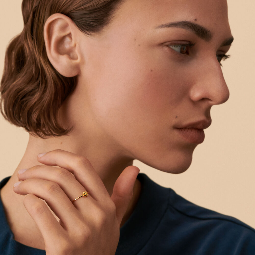 Bague fine FELICITE - Dor&eacute; - Bagues fantaisie  | Agatha
