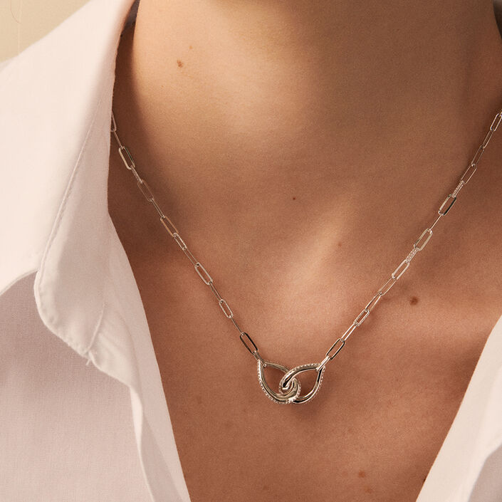 Collier ras du cou GEMINI - Cristal / Argenté - Colliers  | Agatha