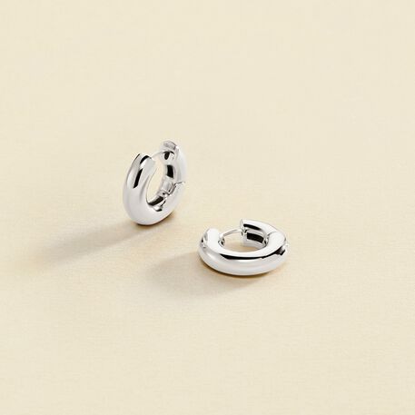 Créoles LEO - Argenté - Boucles d'oreilles  | Agatha