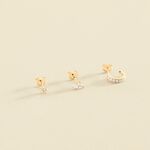 Piercing puce PARADIS - Cristal / Doré - Piercings  | Agatha