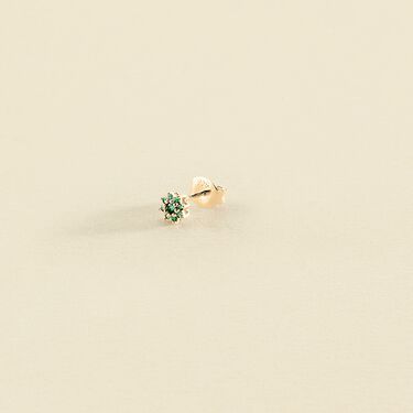Piercing puce FLEURIE - Turquoise / Doré - Piercings  | Agatha