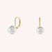 Boucles d'oreilles pendantes PEARLY - Perle / Doré - Boucles d'oreilles  | Agatha