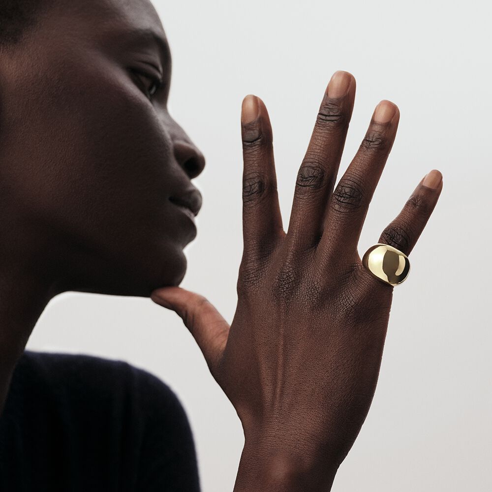 Bague large DANAE - Dor&eacute; - Bagues larges  | Agatha