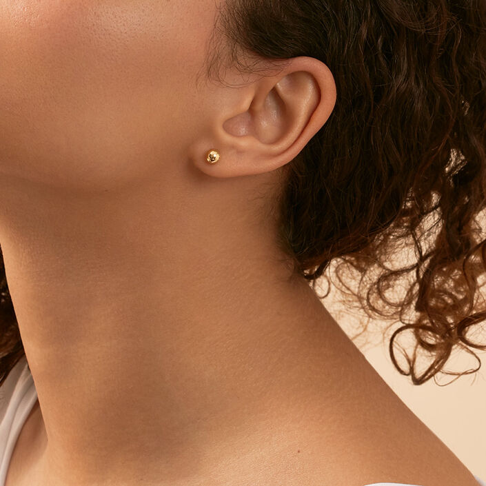 Boucles d'oreilles puces SOL - Doré - Boucles d'oreilles puces  | Agatha