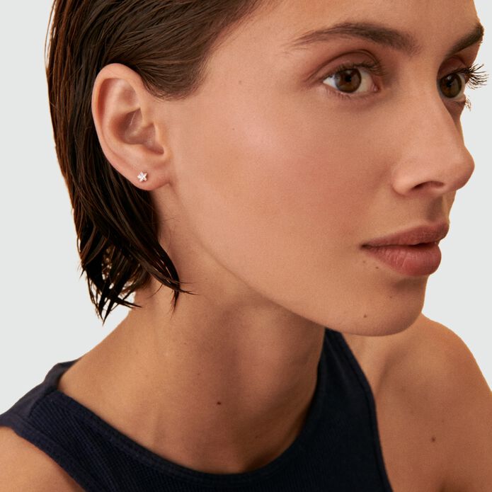 Piercing puce SPACEAGE - Cristal / Argenté - Piercings  | Agatha
