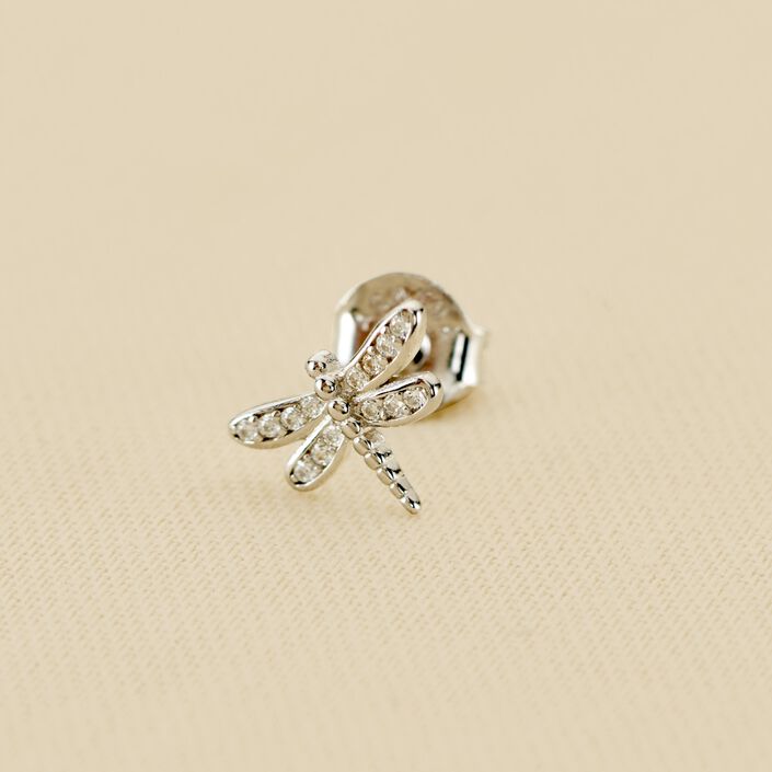 Piercing puce LIBELULA - Cristal / Argenté - Piercings  | Agatha
