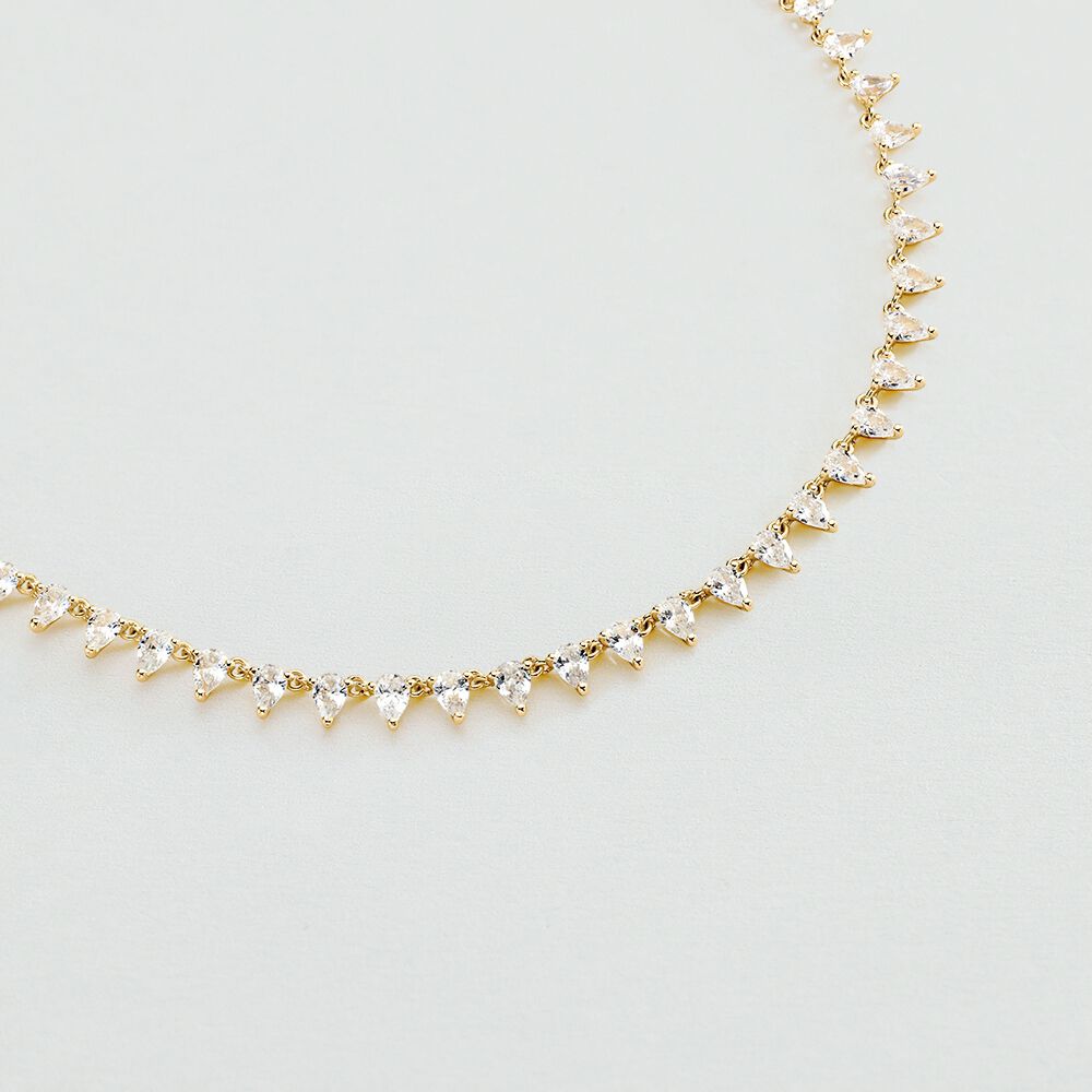 Collier ras du cou OLIMPIA - Cristal / Doré - Colliers fantaisie  | Agatha