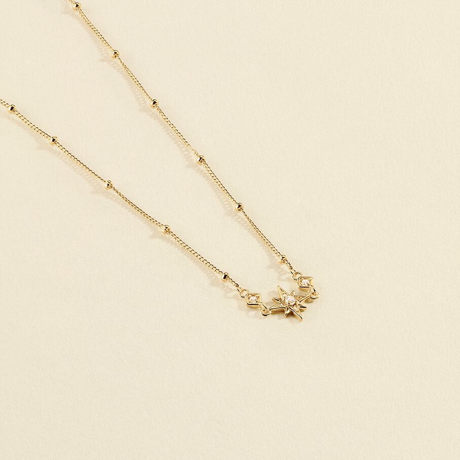 Collier ras du cou OURSE - Cristal / Doré