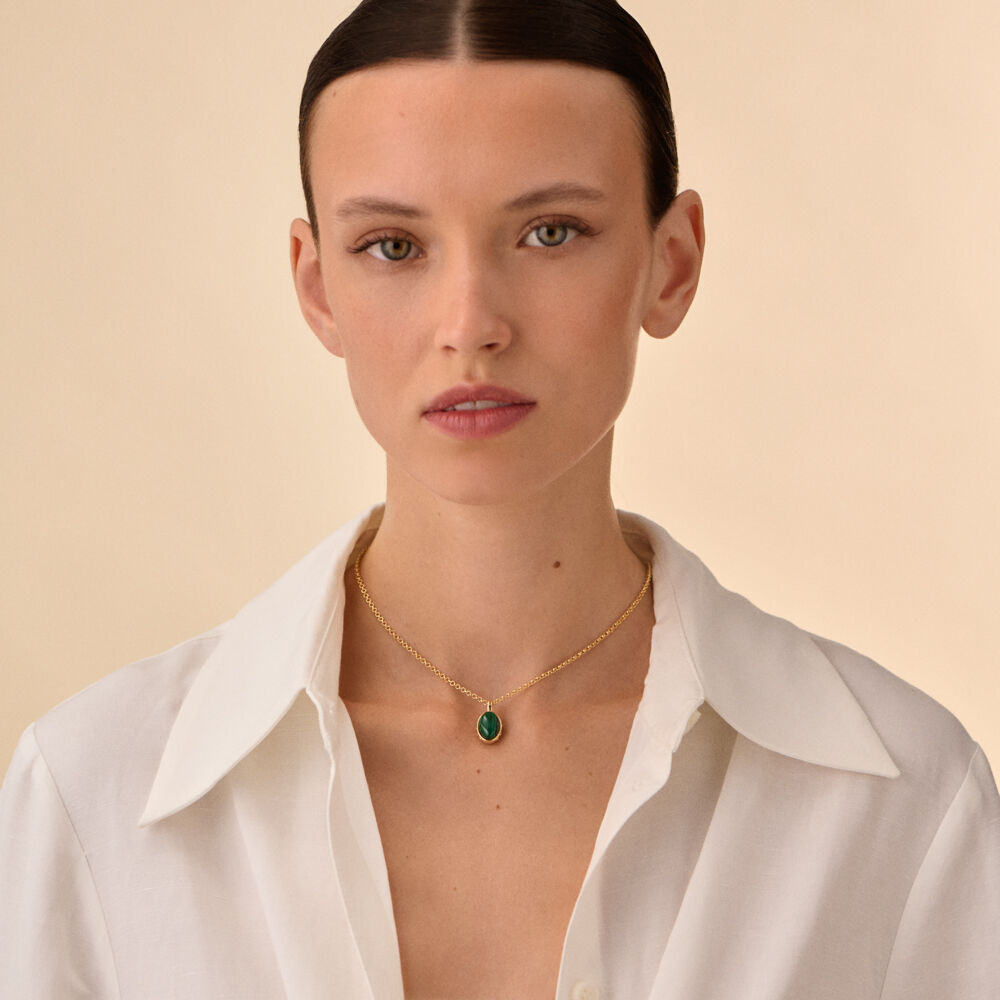 Pendentif RHEA - Multicolore / Dor&eacute; - Colliers fantaisie  | Agatha