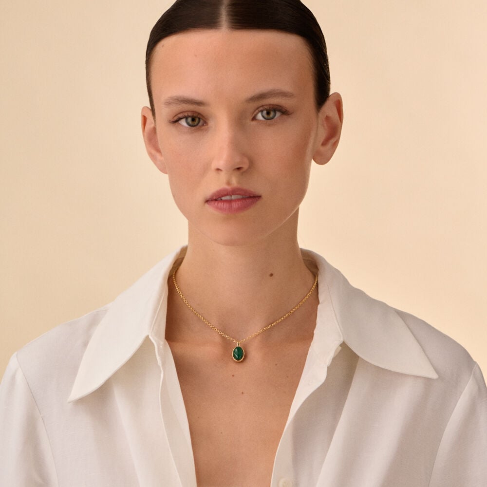 Pendentif RHEA - Multicolore / Doré - Colliers fantaisie  | Agatha