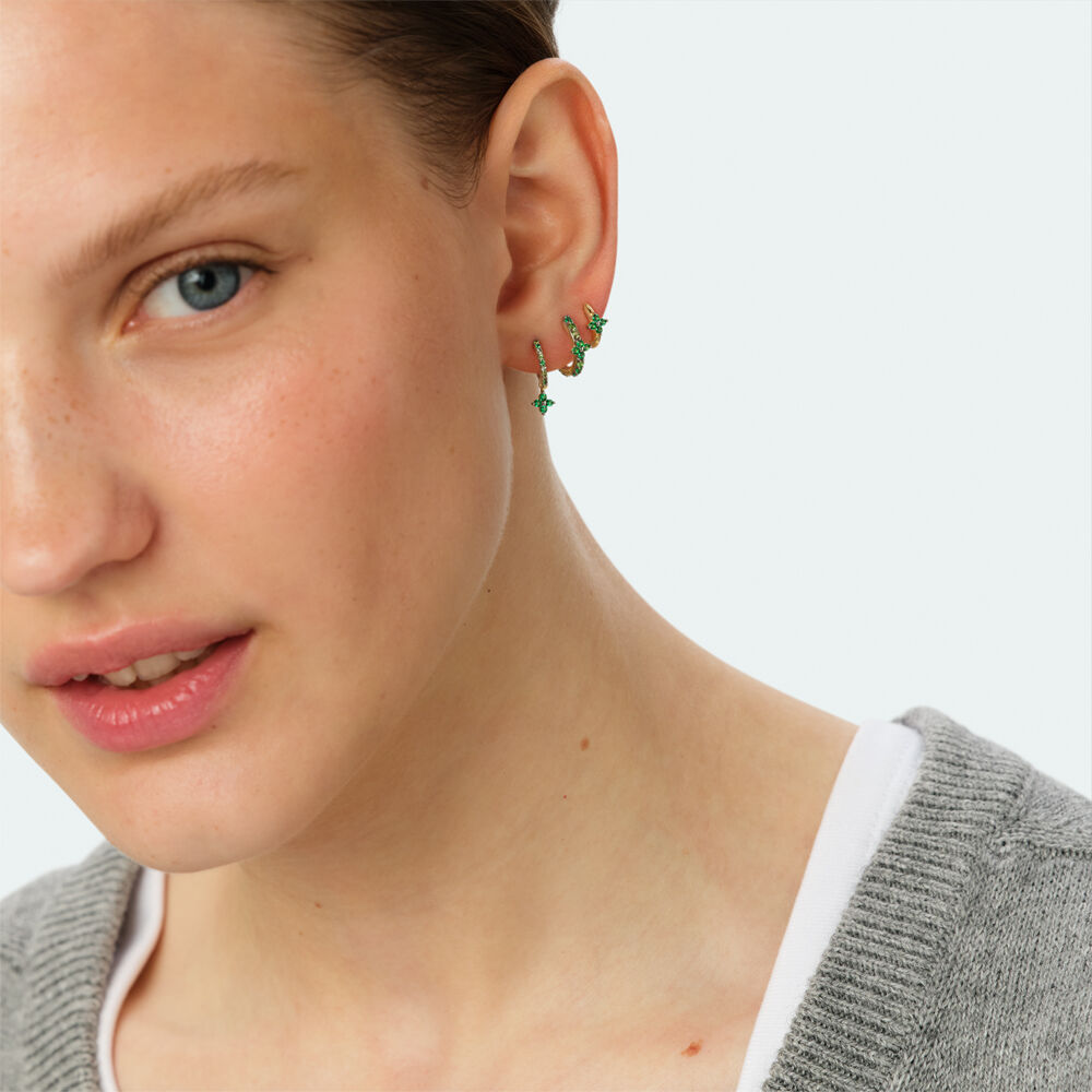 Set de boucles d'oreilles BELOVED MIX & MATCH - Vert / Dor&eacute; - Boucles d'oreilles  | Agatha