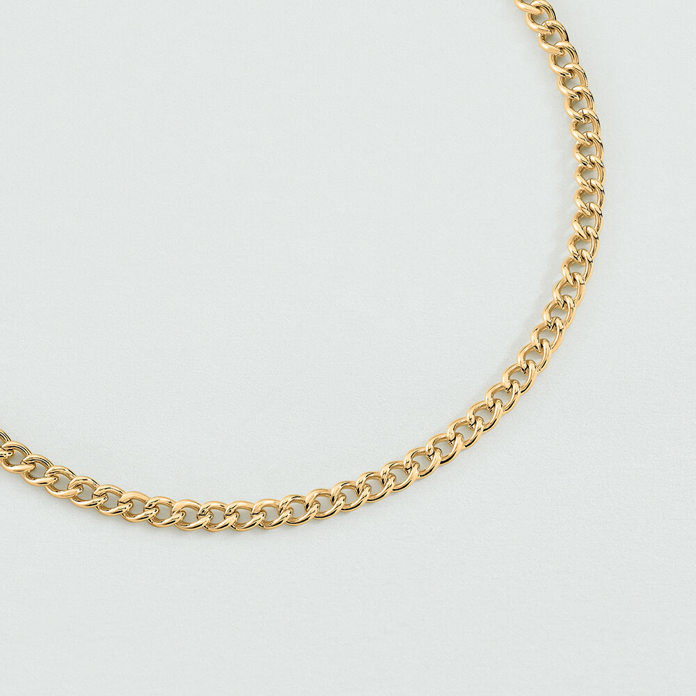 Collier mi-long CHAÎNE GOURMETTE - Doré - Colliers fantaisie  | Agatha