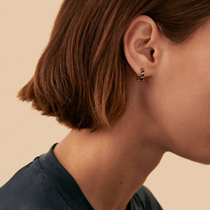 Piercing créole MIX& MATCH - Noir / Doré - Piercings  | Agatha