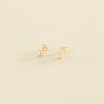 Boucles d'oreilles puces BELOVED - Cristal / Doré - Boucles d'oreilles puces  | Agatha