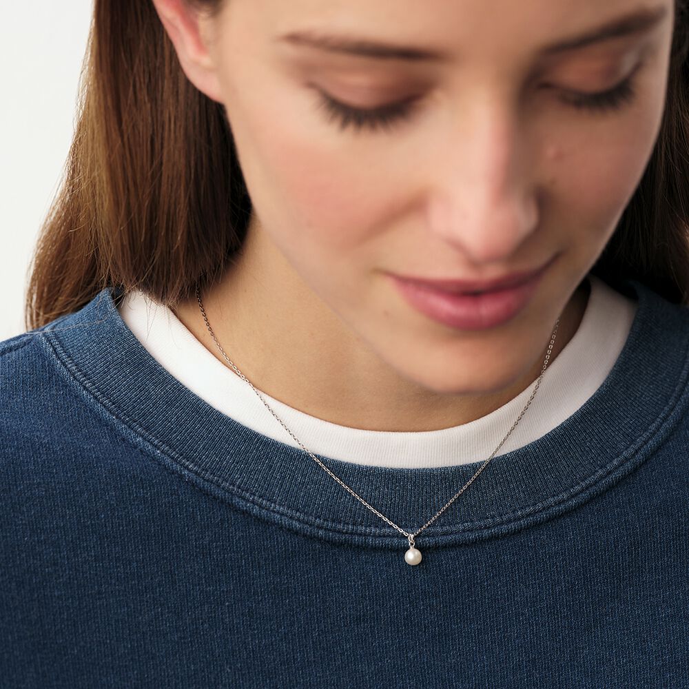 Collier ras du cou PERLYS - Perle / Argenté - Colliers fantaisie  | Agatha