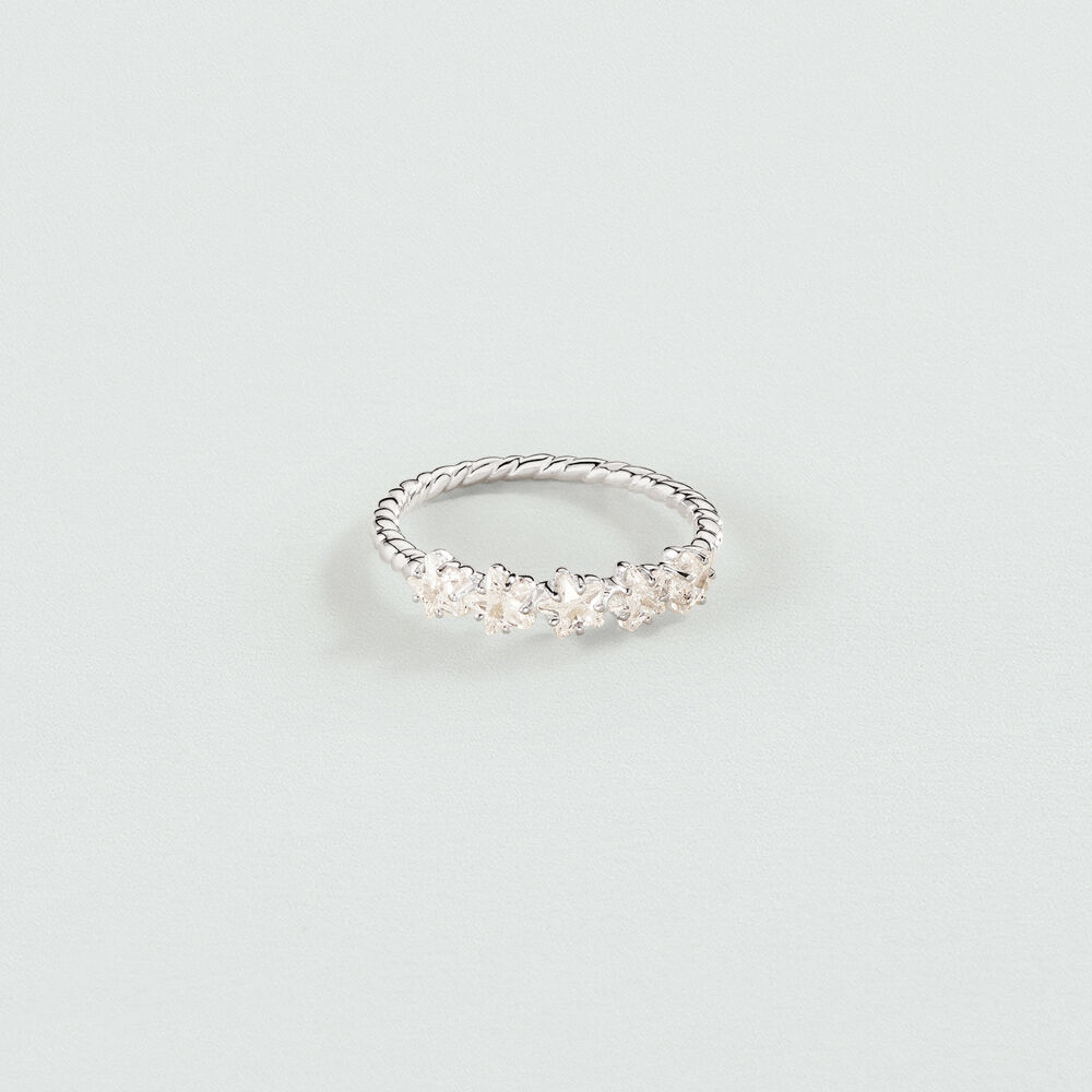 Bague fine SPACE AGE - Cristal / Argenté - Bagues avec pierre  | Agatha
