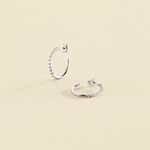 Créoles BELOVED - Cristal / Argenté - Boucles d'oreilles  | Agatha