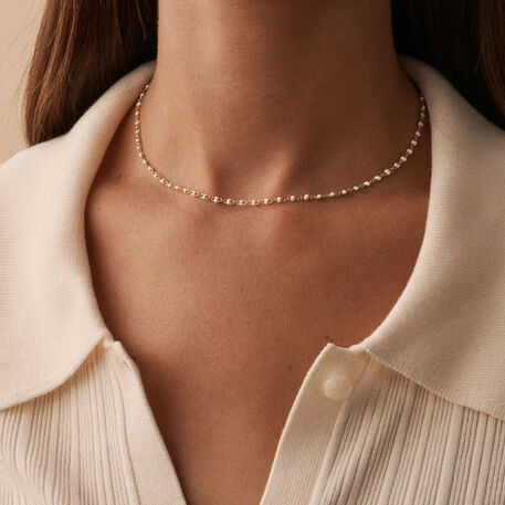 Collier ras du cou SMARTY - Blanc / Doré - Colliers  | Agatha