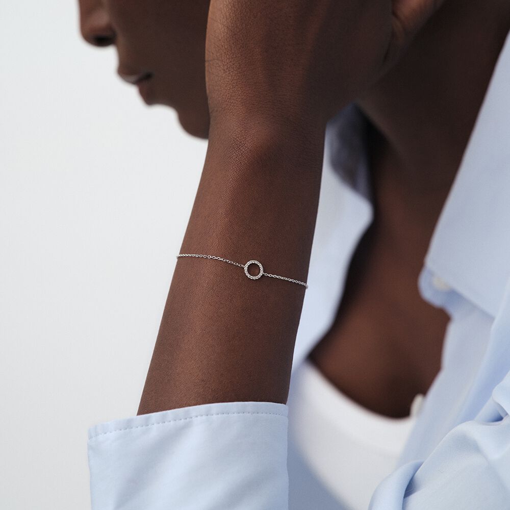 Bracelet souple RONDOU - Cristal / Argent&eacute; - Bracelets fantaisie  | Agatha