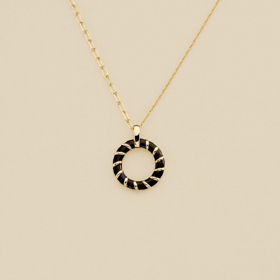 Collier mi-long SESHA - Noir / Doré - Colliers  | Agatha