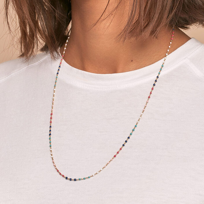 Collier mi-long SMARTY - Bleu / Rose - Colliers  | Agatha