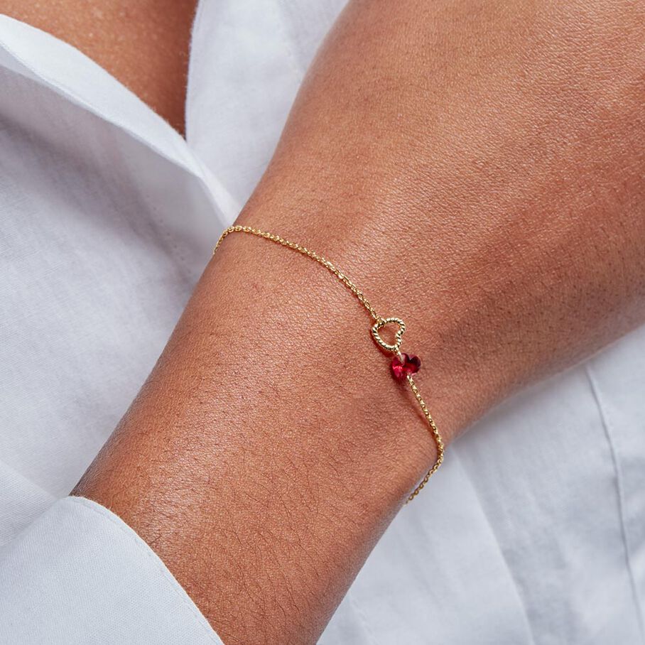 Bracelet souple BEGUIN - Rouge / Doré - Bracelets  | Agatha