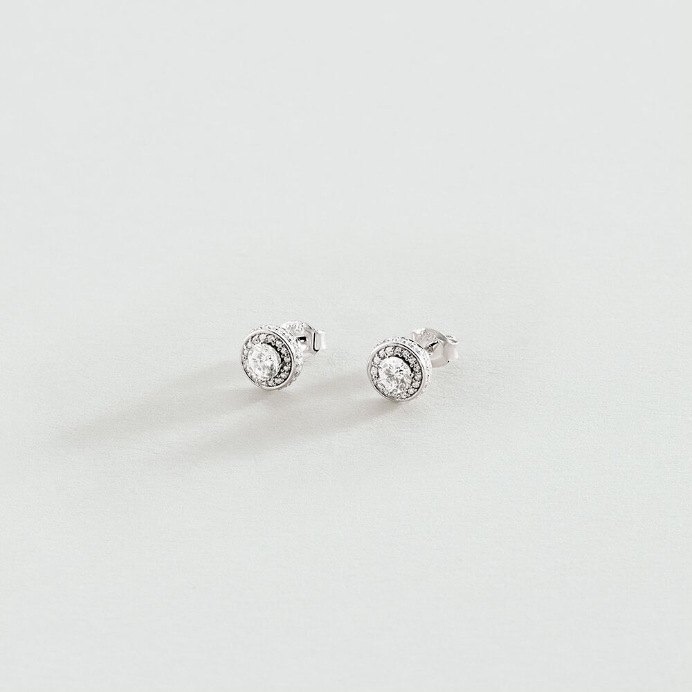Boucles d'oreilles puces IMPERIAL - Cristal / Argenté - Boucles d'oreilles puces  | Agatha