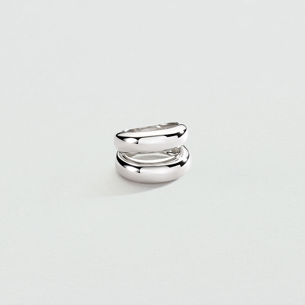 Bague large RUE DE SEINE - Argenté - Bagues larges  | Agatha
