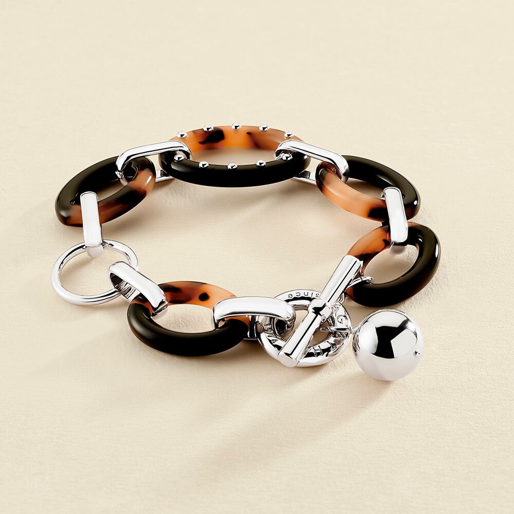 Bracelet souple BOUCLE - Ecaille / Noir - Bracelets  | Agatha