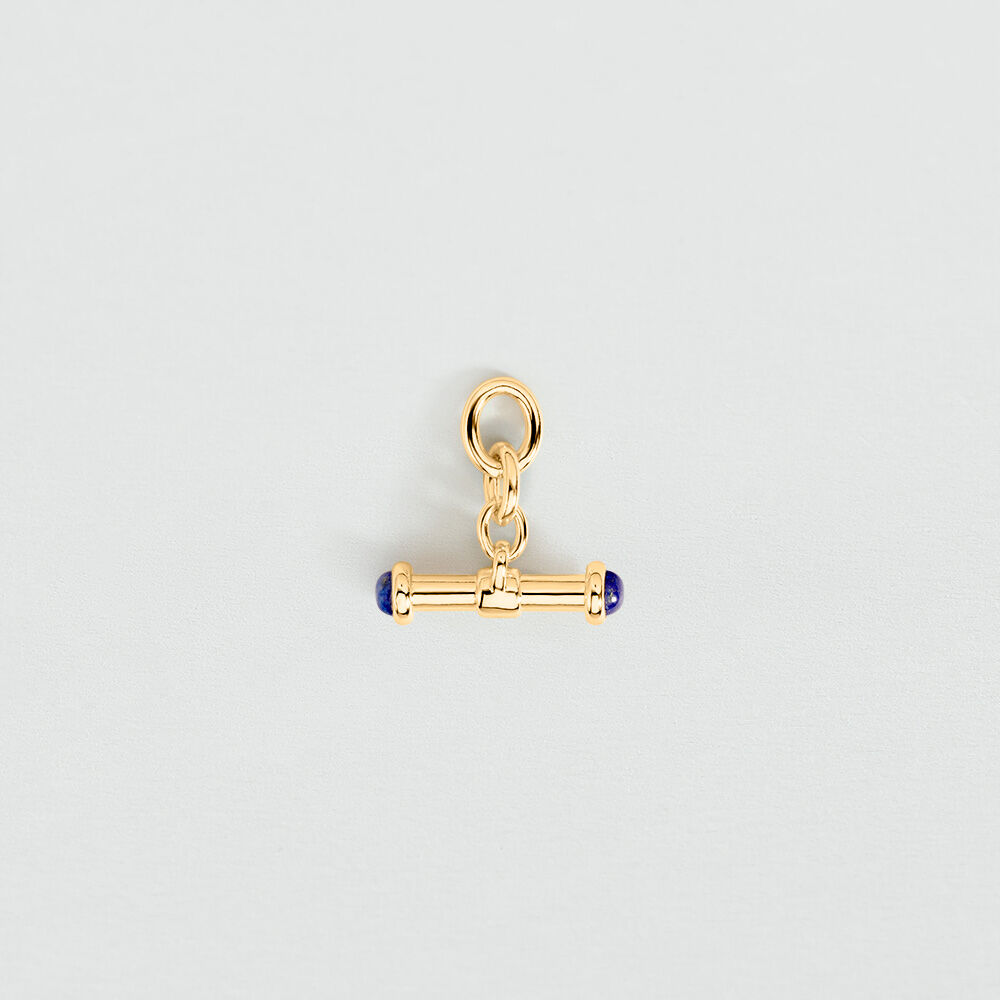 Pendentif T-BAR - Bleu / Dor&eacute; - Bijoux  | Agatha