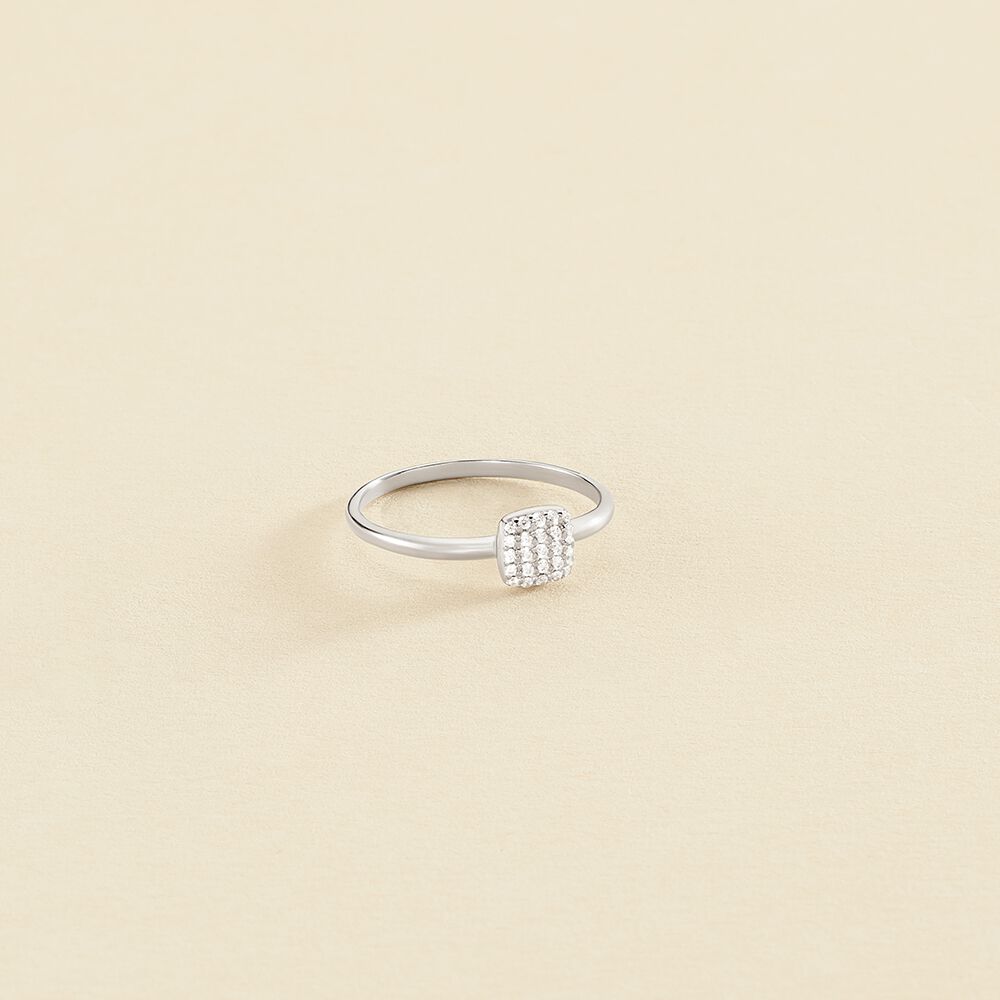 Bague fine GLORIA - Cristal / Argenté - Bagues  | Agatha