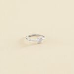 Bague fine GLORIA - Cristal / Argenté - Bagues  | Agatha
