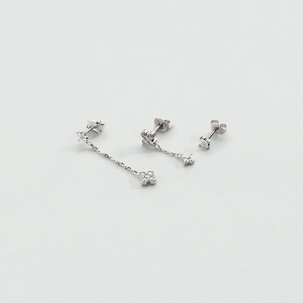 Set de boucles d'oreilles BELOVED MIX & MATCH - Cristal / Argent&eacute; - Boucles d'oreilles puces  | Agatha