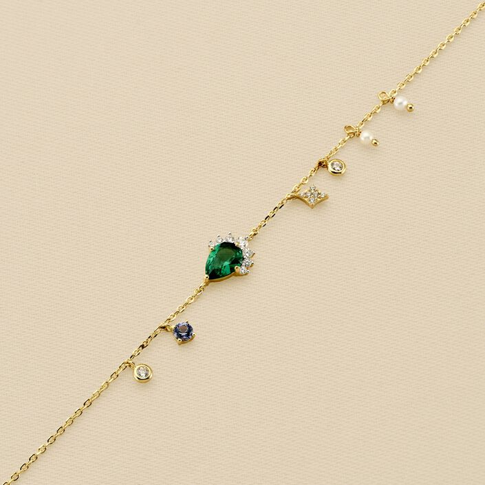 Bracelet souple ASTRE - Vert / Doré - Bracelets  | Agatha