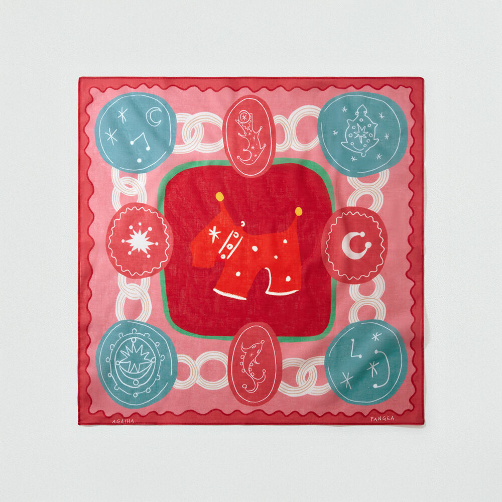 Foulard PANGEA - Rose / Bleu  - Lookbooks nouveaut&eacute;s  | Agatha