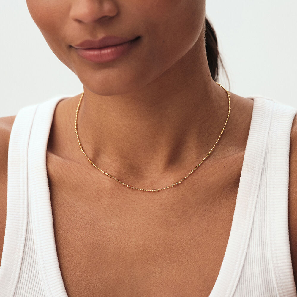 Collier ras du cou CHA&Icirc;NE BOULE - Dor&eacute; - Colliers fantaisie  | Agatha