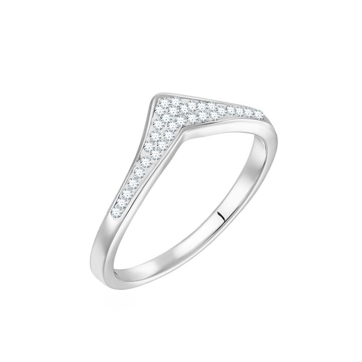 Bague fine BIRD - Cristal / Argenté - Bagues  | Agatha