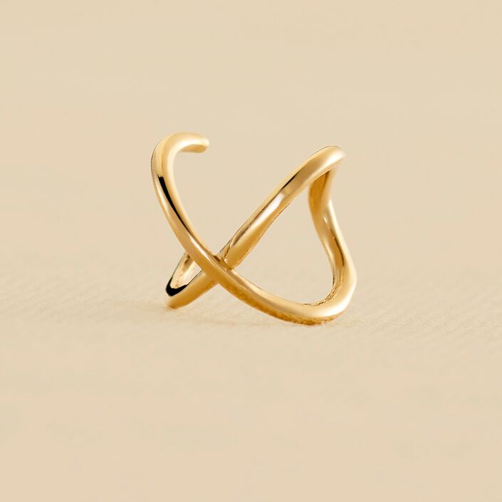 Piercing ear cuff CRUZADO - Doré - Piercings  | Agatha