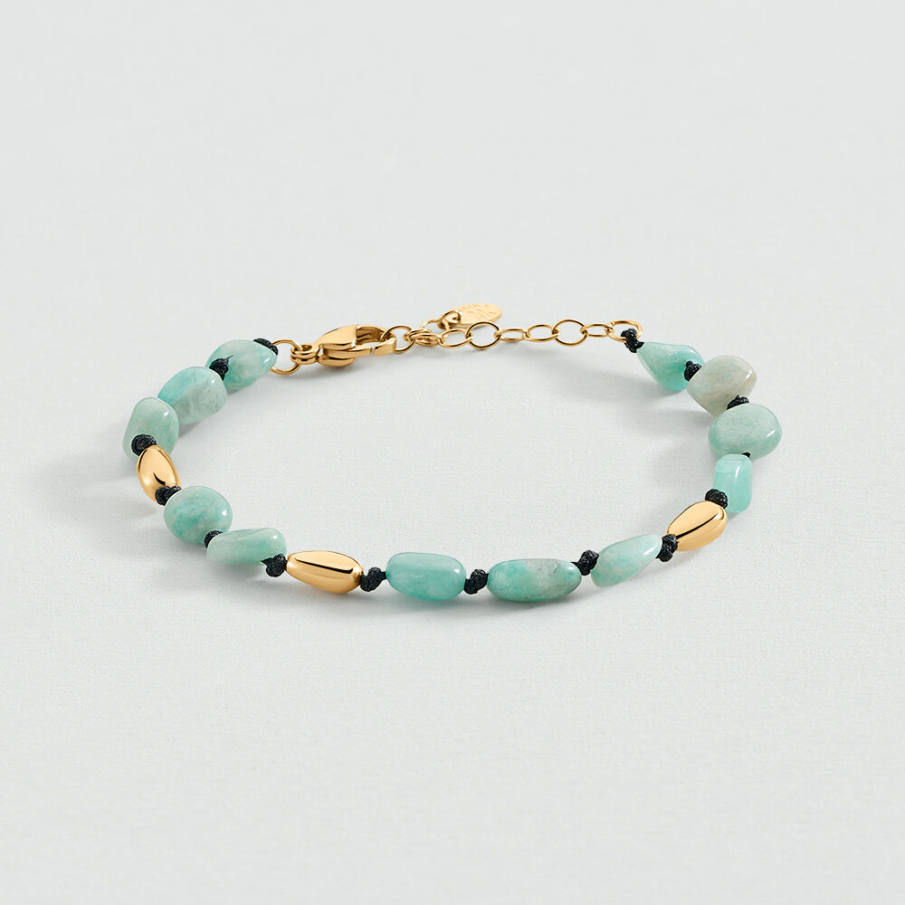 Bracelet souple ODYSSEE - Turquoise / Doré - Bracelets souples  | Agatha
