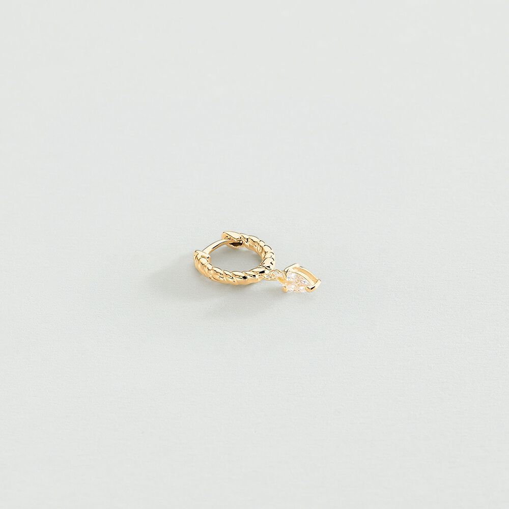 Piercing créole MAMBA - Cristal / Doré - Piercings  | Agatha