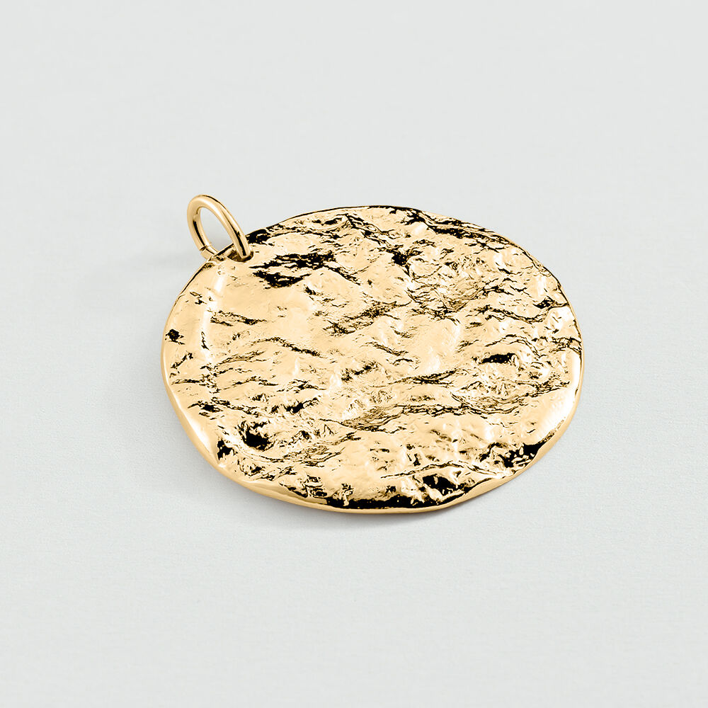 Pendentif MÉDAILLE MARTELÉE - Doré - Tous les Talismans  | Agatha
