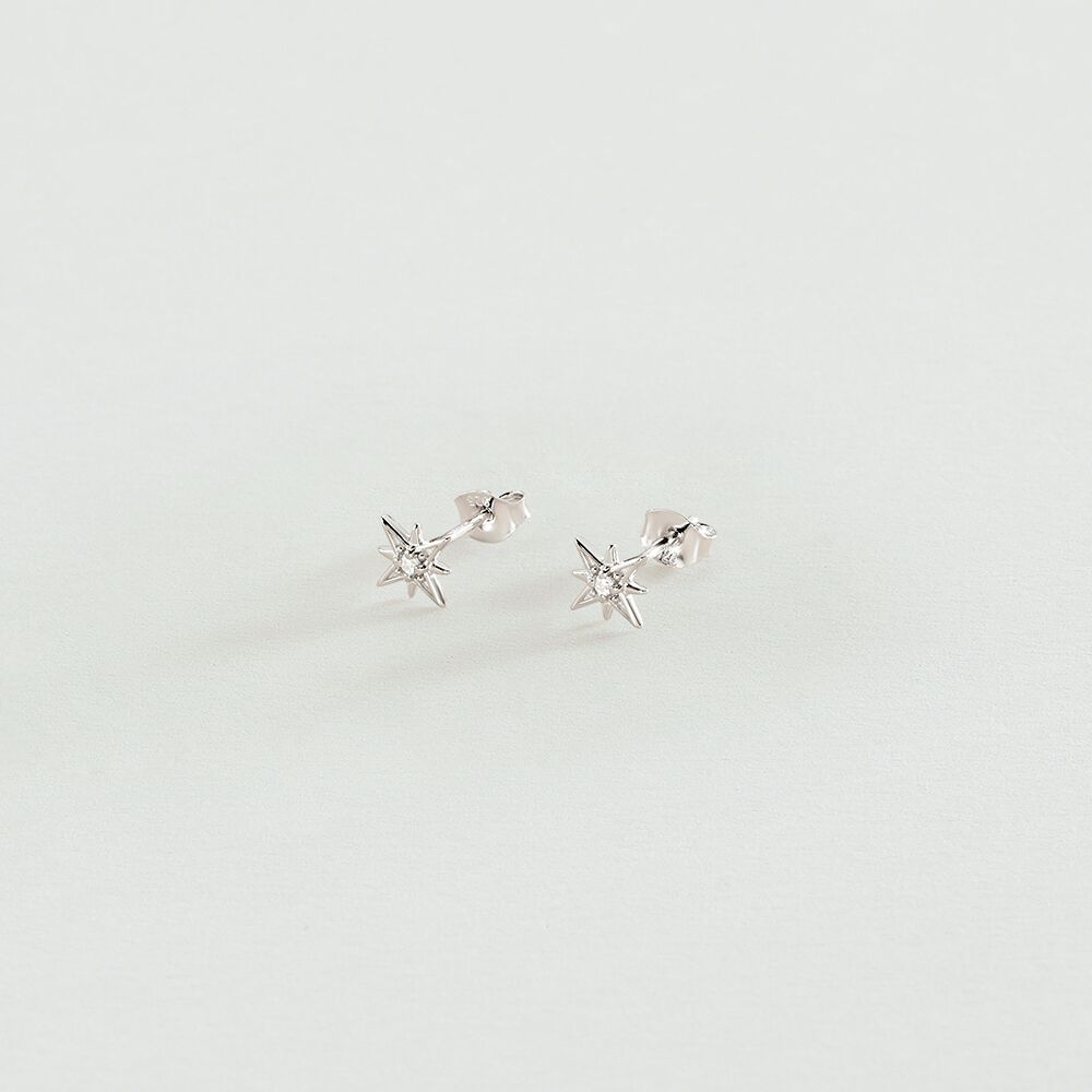 Boucles d'oreilles puces OURSE - Cristal / Argent&eacute; - Boucles d'oreilles puces  | Agatha