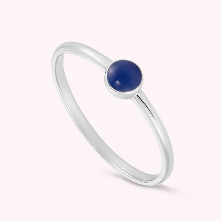 Bague fine CONFETT - Bleu / Argenté - Bagues  | Agatha