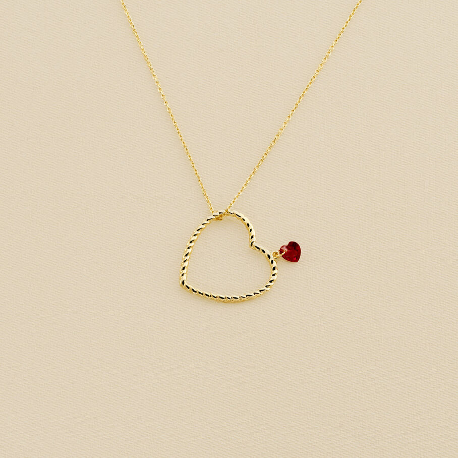 Collier mi-long BEGUIN - Rouge / Doré - Colliers  | Agatha